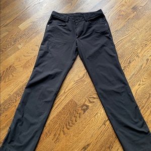 lululemon abc classic pant black warpstreme 34x30